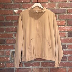 Beyond Yoga In Stride Half Zip Toffee Gold Pullover‎ Long Sleeve XL NWT